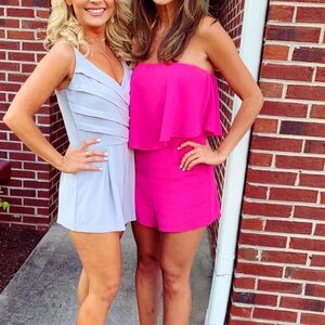 Summer Romper | Pink Strapless